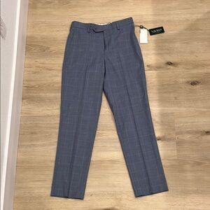 Lauren Ralph Lauren Big Boys Classic-Fit Blue Windowpane Suit Pants NWT